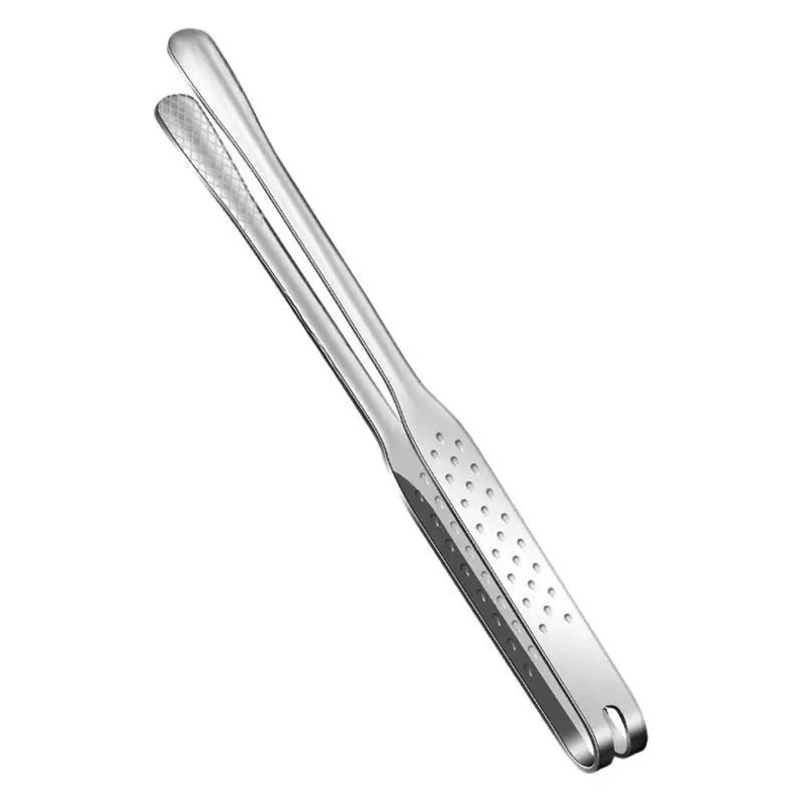 Pinzas Cocina Pinchos alargados de acero inoxidable for barbacoa, for cocinar carne, bufé, parrilla, utensilios cocina(S 2PCS)