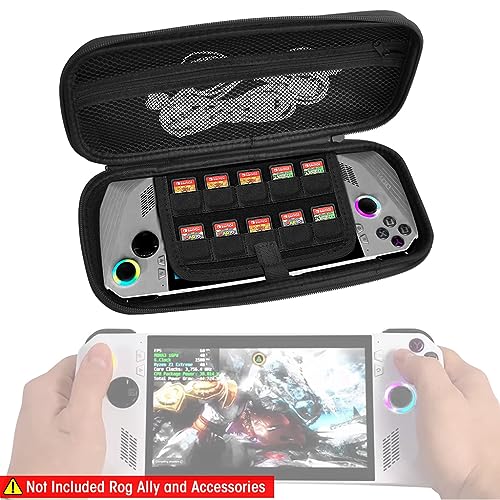 Image of ZEITEL Carrying Case for Rog Ally & Accessories, Portable Handbag for Rog Ally, EVA Carrying Case with 10 Games Cartridges Slot Waterproof Protective Storage Bag Travel Case for Rog Ally