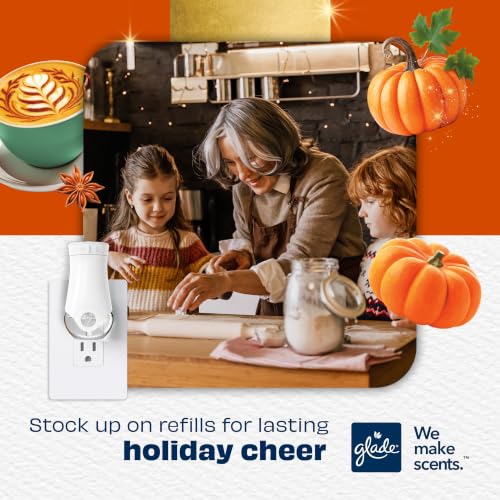 Glade PlugIns Starter Kit, Air Freshener, Golden Pumpkin & Spice, 1.34 fl oz, 1 Warmer + 2 Refills - image 2
