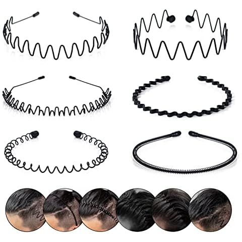 CAMKONG 6 Pcs Multi Style Metal Headbands Cover