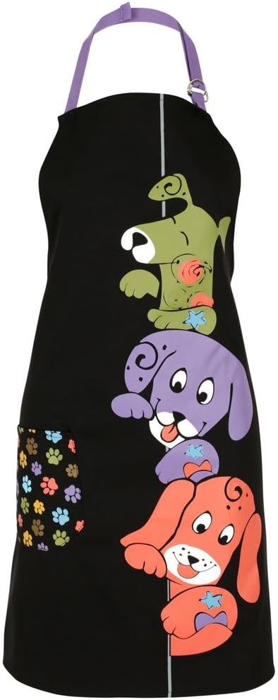 Colorful Peeping Pets Animal Lovers Kitchen Apron (Dog)