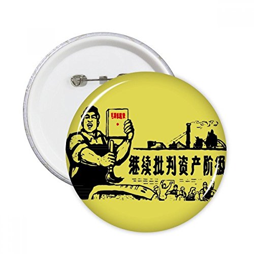 Broches rondes Révolution Chinoise pour masquer un accroc ou décorer une veste
