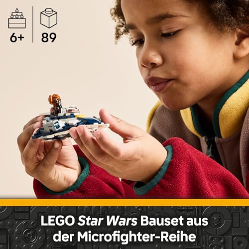 LEGO Star Wars 75400 Plo Koons Jedi Starfighter Microfighter Bauspielzeug mit 2 Shootern - inklusive Mini-Figur mit Lichtschwert - Geschenk für Jungen ab 6 Jahren und Fans von The Clone Wars