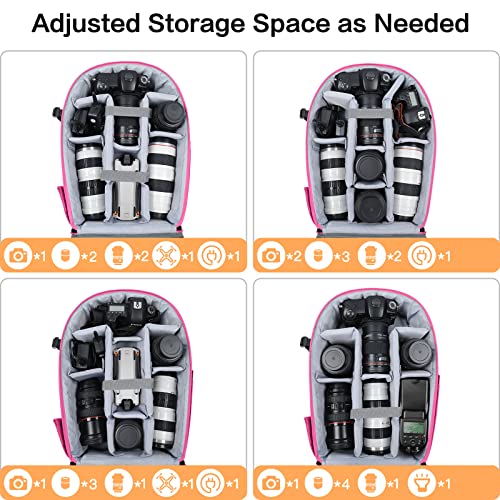 Image of MOSISO Camera Backpack, Photography Camera Bag 15-16 inch Waterproof Hardshell Case with Tripod Holder&Laptop Compartment