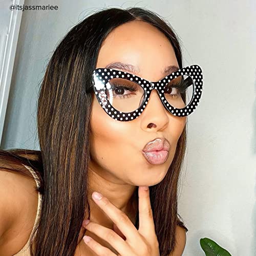 Image of VOOGLAM Oversize Cat Eye Blue light Blocking Glasses for Women Anti UV Eyestrain Eyewear April