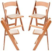 Regalos Miguel - Sillas Plegables - Pack 4 Sillas Plegables Wala Madera - Madera Natural