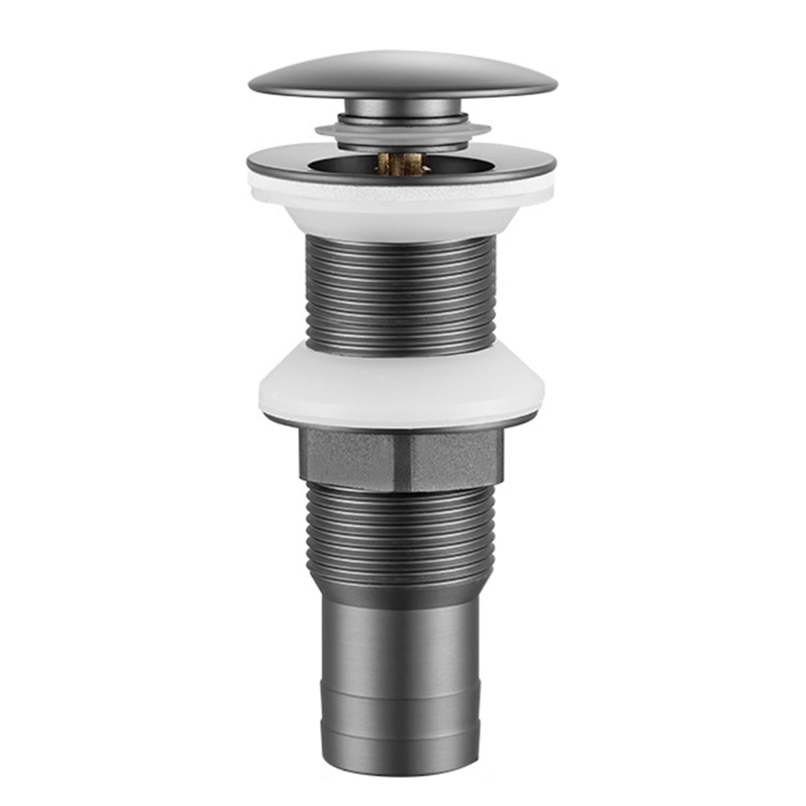 Drain en cuivre clic-clac moderne pour bassin gris et lavabo sans trop-plein