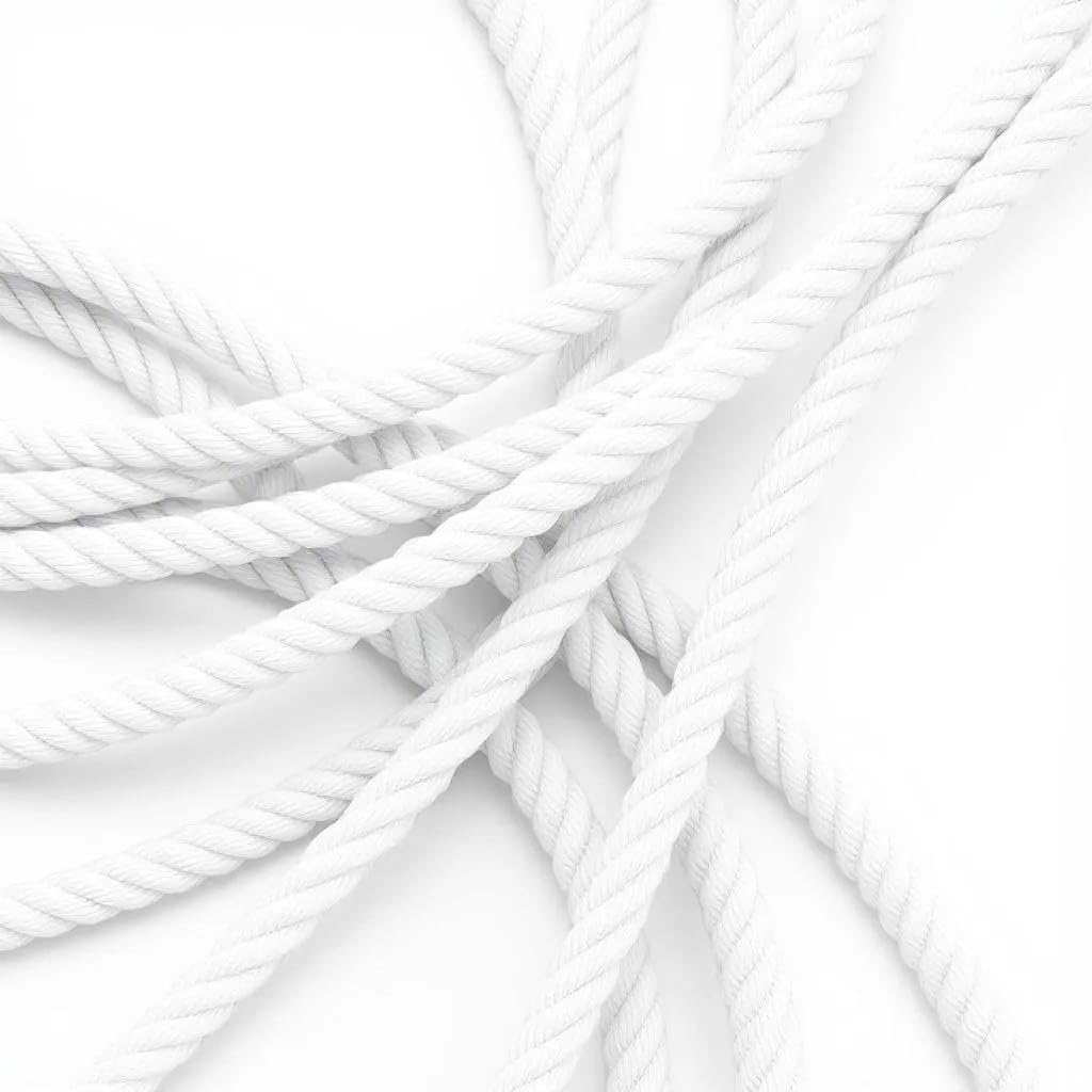 6MM White Twisted Polyster Rope, Three-Strand Braided Cord for Outdoor, Camping, and Marine Use (6Mm x 30Meter)-image-22