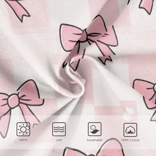 Wusikd Cute Pink Bows Checkered Boys' Underwear Cotton Boys Briefs Soft Toddler Underwear 2T3