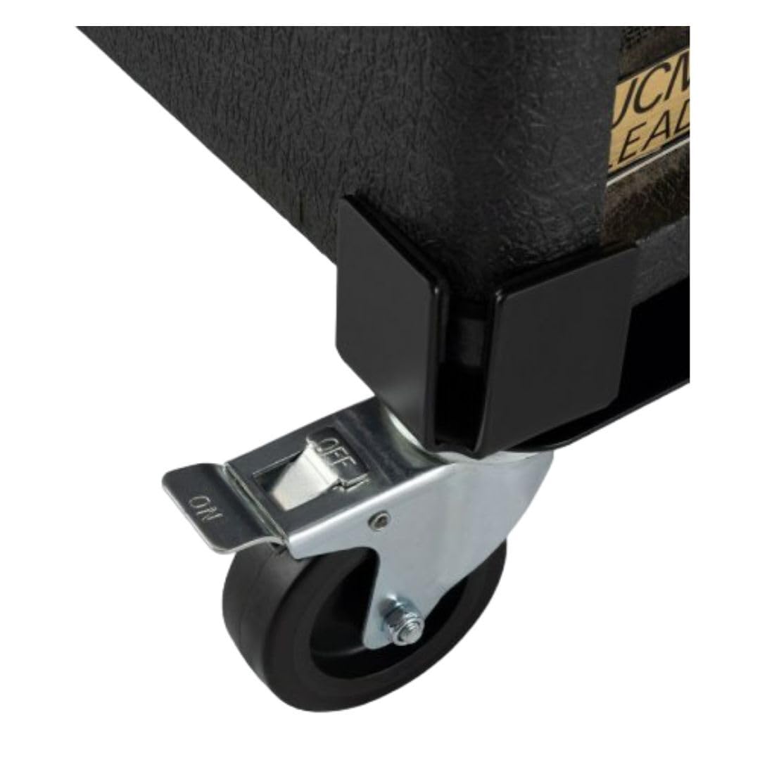 On-Stage AG5000 Amp Glider (Installation-Free Casters for Amplifiers, Rolling-Cart Attachment, Attachable Dolly, Amp Roller, Adjustable Length and Width, Solid Wheels, Heavy-Duty Steel, Black) - Image 4 thumbnail