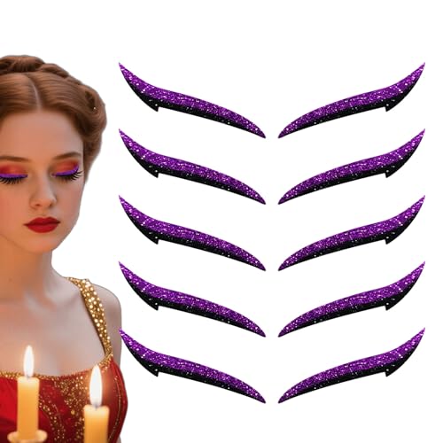 Mihauuke アイライナー まつげステッカー | アイシャドウ つけまつげ パッチ,旅行 舞台 パフォーマンス ダンス用 携帯アイメイク パッチ 10枚 防水 アイライン タイプ