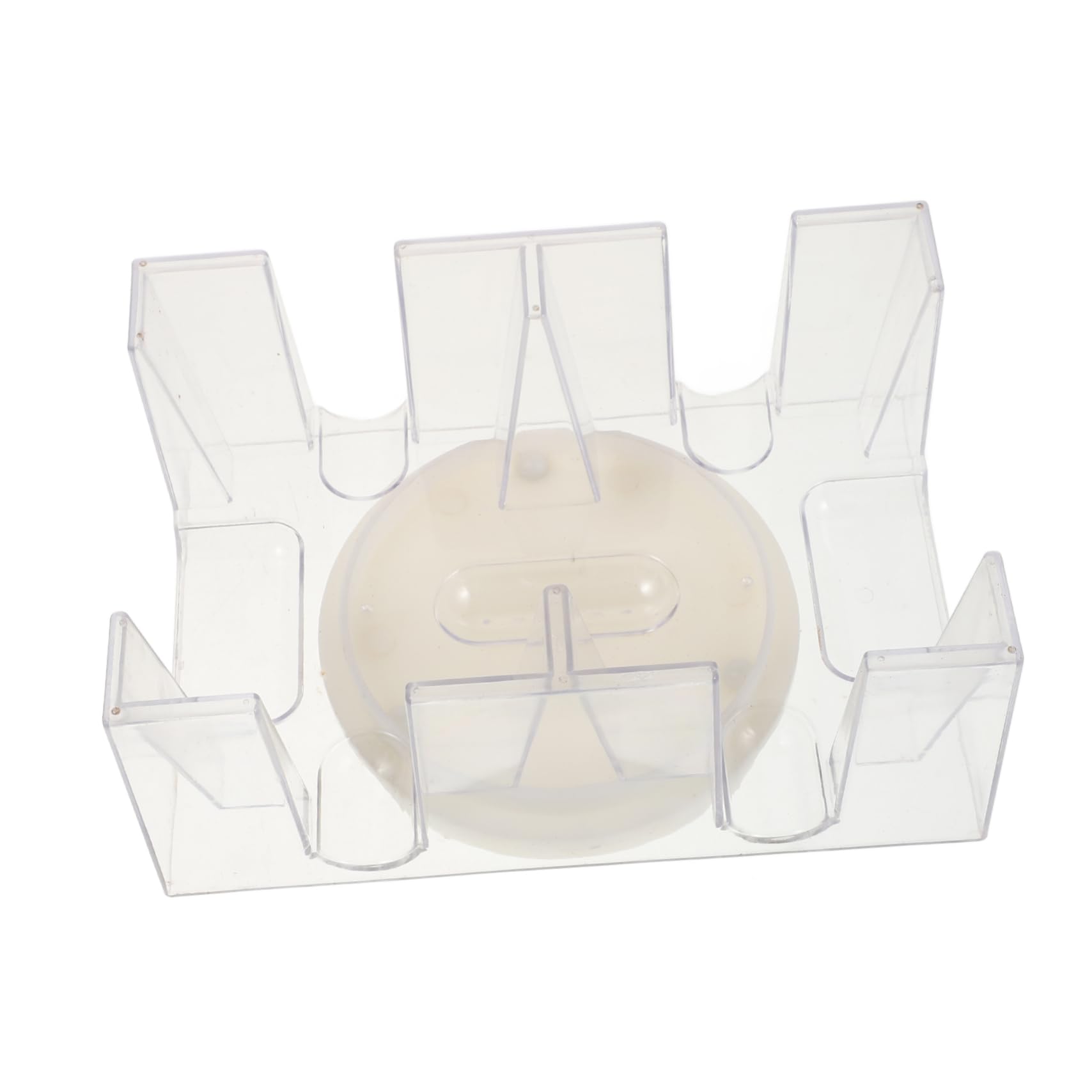 KONTONTY Rotating Poker Card Storage Organizer Compact Deck Capacity Playing Card Holder with Tray and Stable Design for Easy Access at Game Night