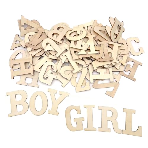 Wooden Letters for Crafts, 2 Inch Unfinished Capital Wooden Alphabet Letters&Numbers Wood Letters for DIY Painting Arts Home Decorations Kids Spelling Learning(168Pcs)