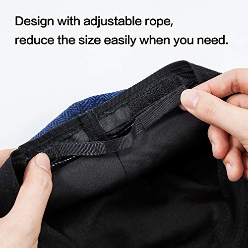 Herringbone Flat Ivy Newsboy Cap for Men Classic Wool Blend Tweed Cabbie Hat