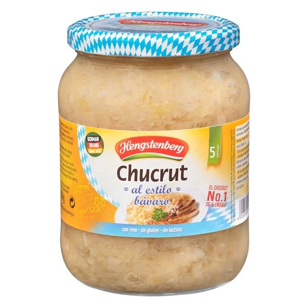 Hengstenberg Choucroute à la Bavaroise, Bocal de 680g, Lot de 3, 650g Net Égoutté