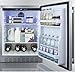 Summit Appliance AL55CSS 24-Inch Wide Built-In All-Refrigerator, ADA Compliant - Commercially Approved; Undercounter Mount; Stainless Steel Exterior; Indoor Application; RHD (Right-Hand Door Swing)