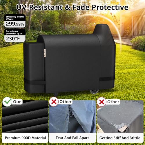 Image of PasWith Grill Cover for Pit Boss Austin XL,[900D Strong Tear-Resistant] Wood Pellet Smoker Cover for Pitboss 1000 Series,Waterproof Grill Cover for Pitboss Rancher XL,1100 Pro,1150,Z Grill 1000