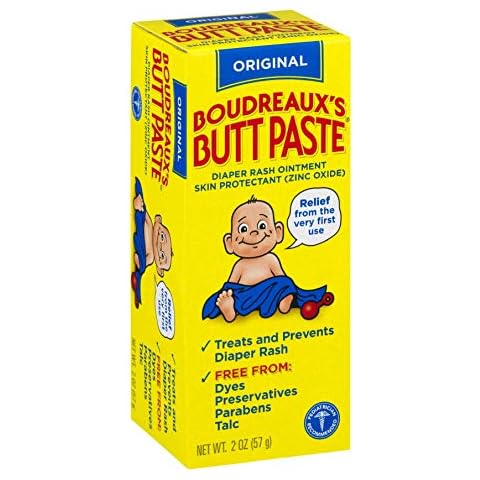 Boudreaux's Butt Paste Diaper Rash Ointment | Original Formula | 2-Ounces Tube | 1-Unit Cover