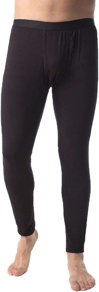 Jasmine Silk Men's Modal Thermal Long Johns Black