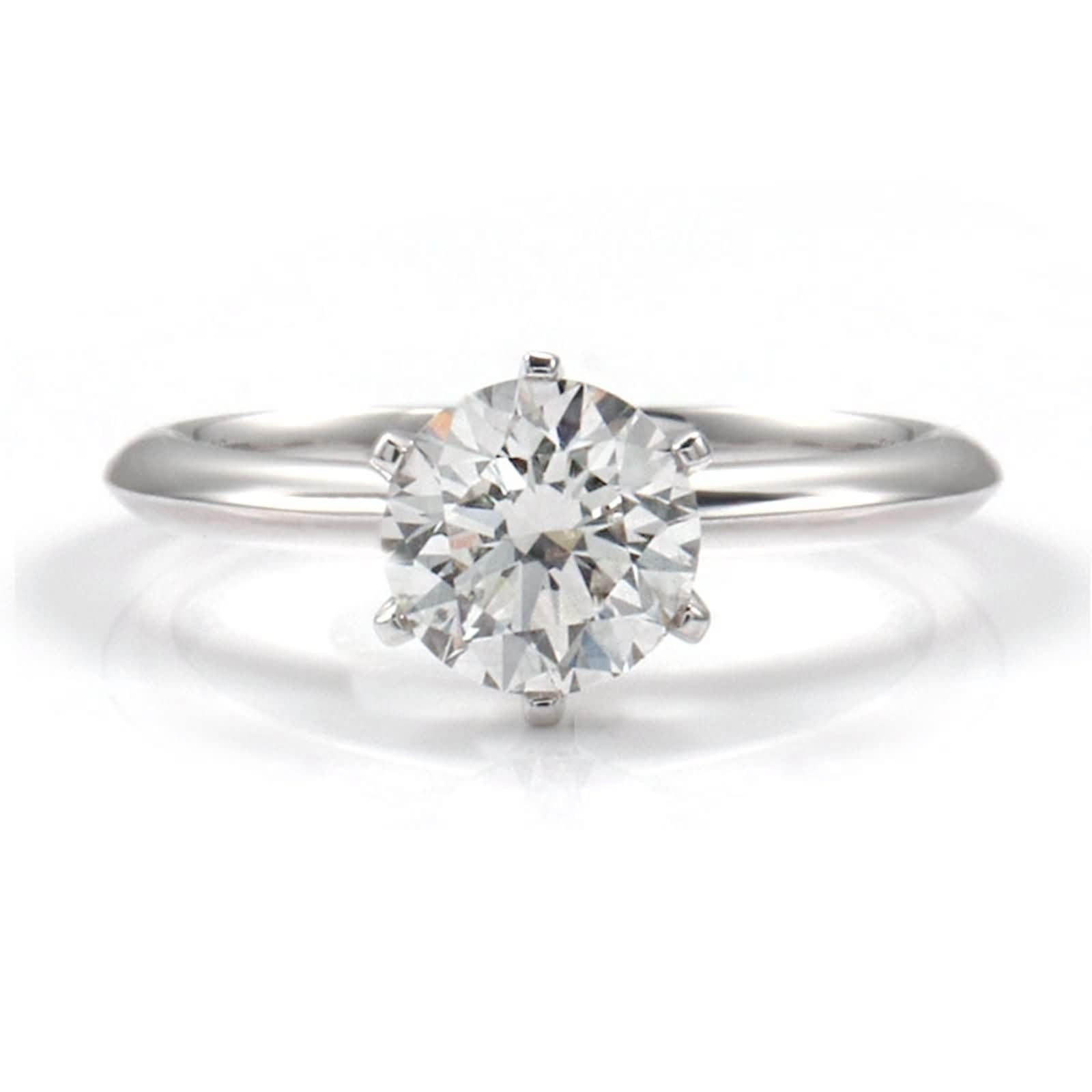 KnSam Eheringe Au 375/585/750 Weiß Gold, Solitär Antragsring mit 1ct Moissanit, Weißgold 9K/14K/18K Bandringe Echt Goldschmuck, Gr.47-62