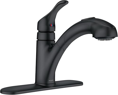Moen CA87316BL - Grifo de cocina, negro mate, 0.375