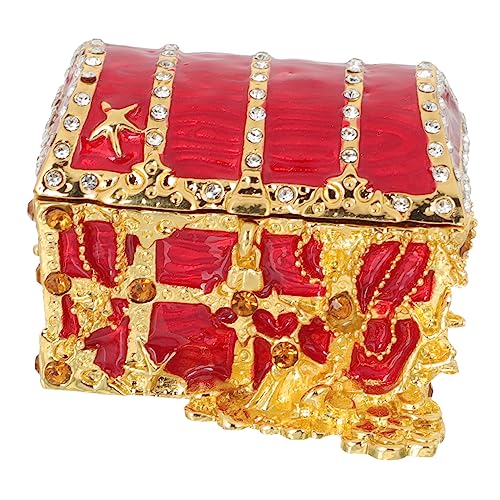 Boîte à bijoux en métal compacte : écrin vintage élégant pour ranger bagues et colliers