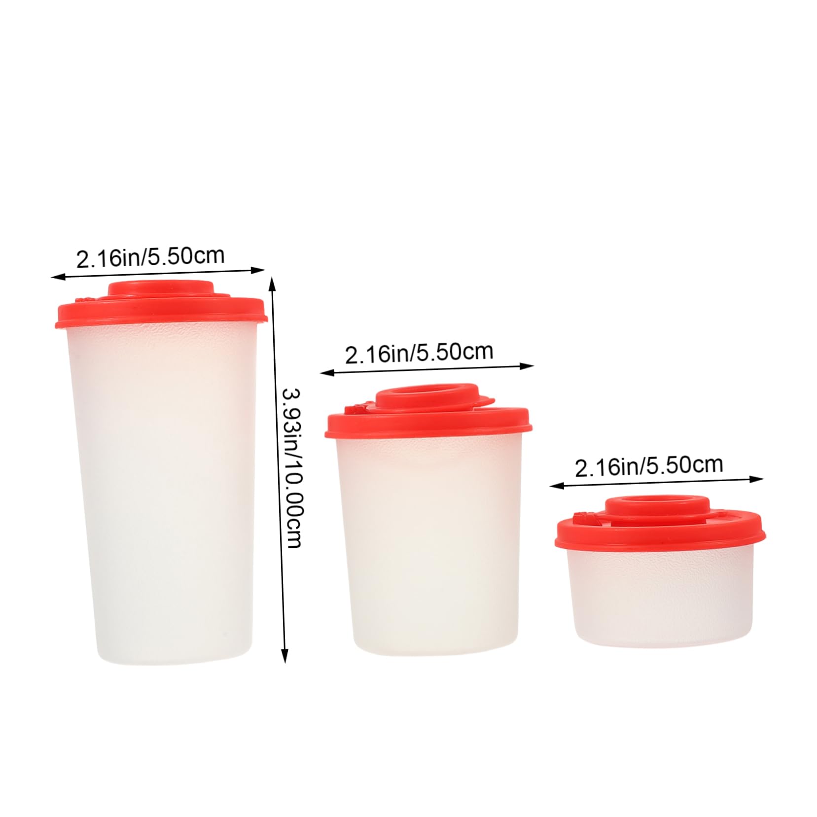 ABOOFAN 3pcs Food Grade Plastic Seasoning Shaker with Lid Transparent Salt and Sugar Jars for Kitchen Essentials Easy to Hold Condiment Containers for Cooking