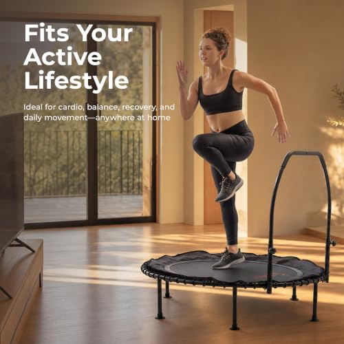 Sunny Health & Fitness 48” Bungee Exercise Trampoline, Adjustable Handlebar - image 6