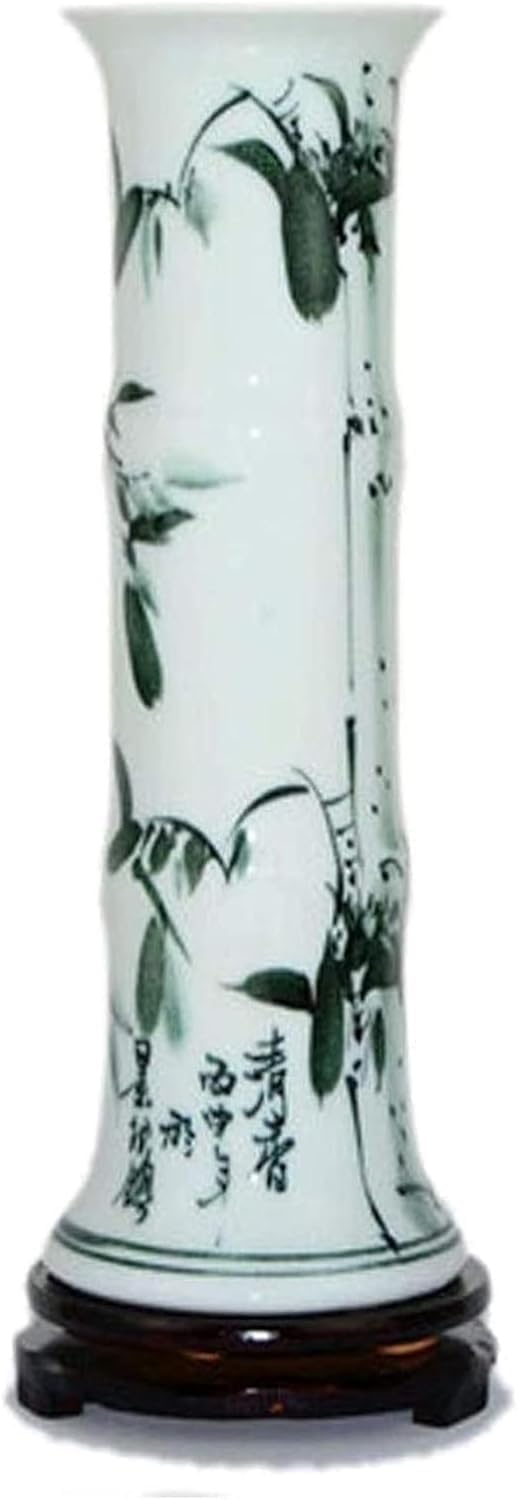 Bzgpmfud One Color Vase Desktop Decoration Ceramic Handicraft Base Cylinder Hydroponic Plant Can Be Placed In The Hotel Bedroom For Flowers