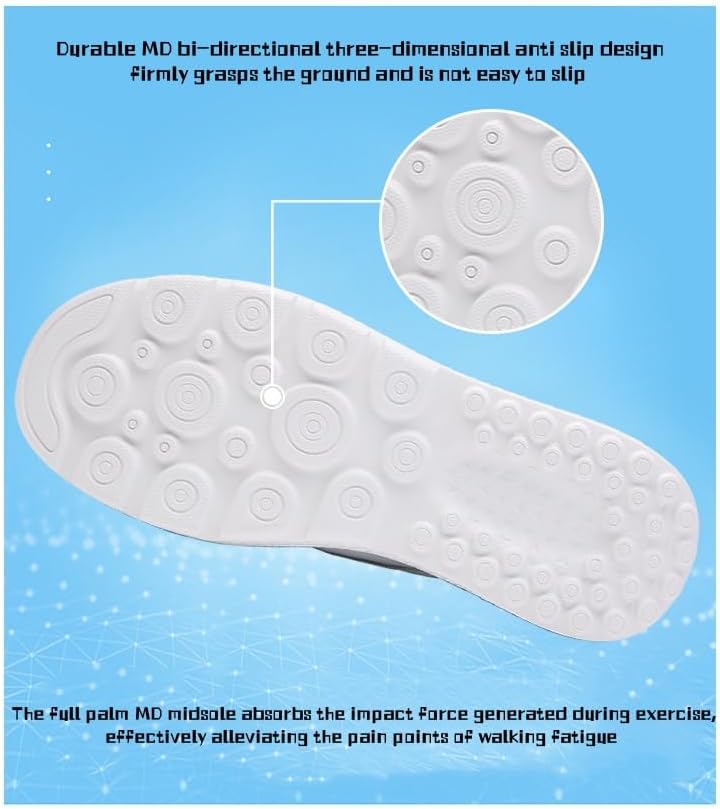 Purubylley Women's Slip Resistant Lightweight Nursing Shoes Comfortable Lace Up Work Shoes，Nursing Work Healthcare Slip Resistant Breathable Restaurant Food Service Leather Loafers - Image 6