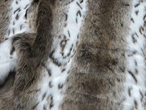 Tissu fausse fourrure beige haute densité CRS Fur Fabrics au mètre pour plaid