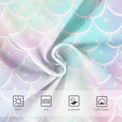 ODAWA Pastel Mermaid Scales Underwear Briefs, Boy Underwear 2T3