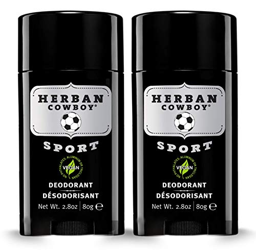 Herban Cowboy â Deodorant 2.8 oz â Menâs Deodorant â Certified Vegan (Sport - 2 Pack)