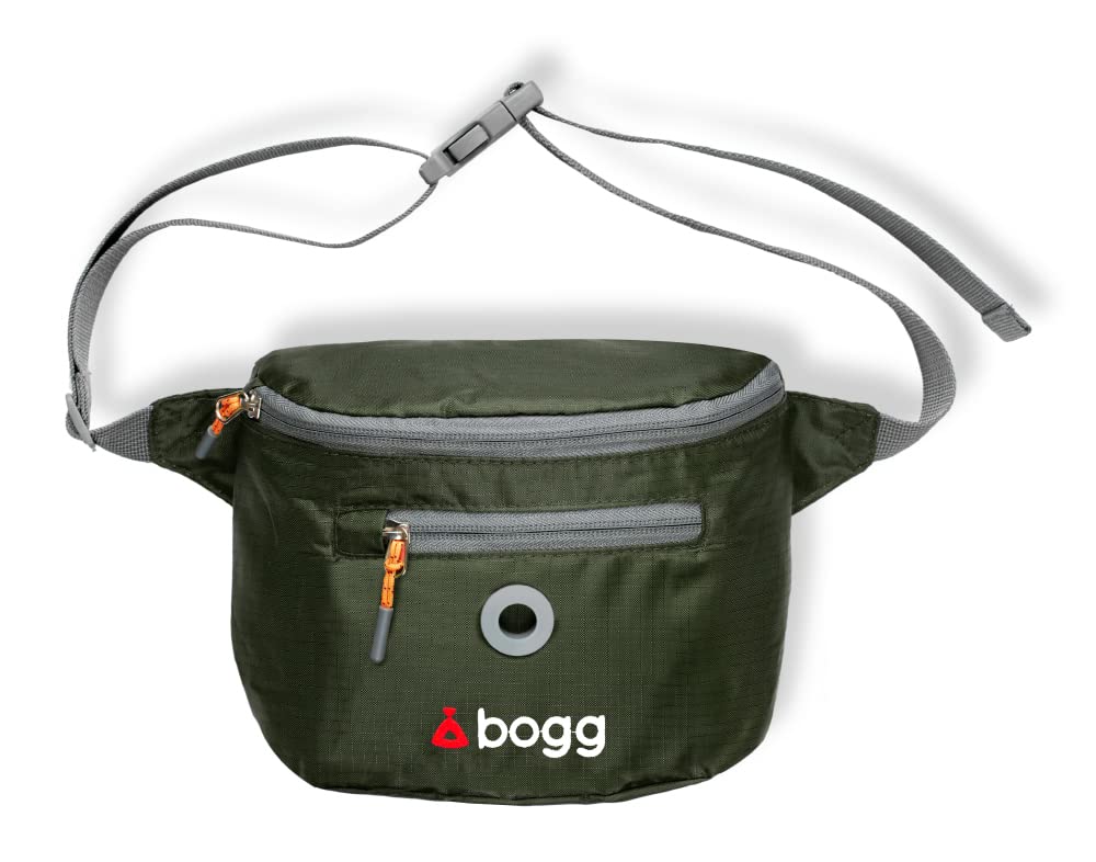 Bogg Buster Green Dog Walking Poo Carrier. Bumbag Or Shoulder. Bag Dispenser. Khaki Green