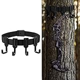 Denideliwu Treestand Strap Multi-Hook Hangers, Multi-Hook Zubehör Halter für Jagd Gear Bow, Treestand Straps Holder with 4 Haken for Gears Bow Quiver Tree Saddle Bow Jagd Zubehör