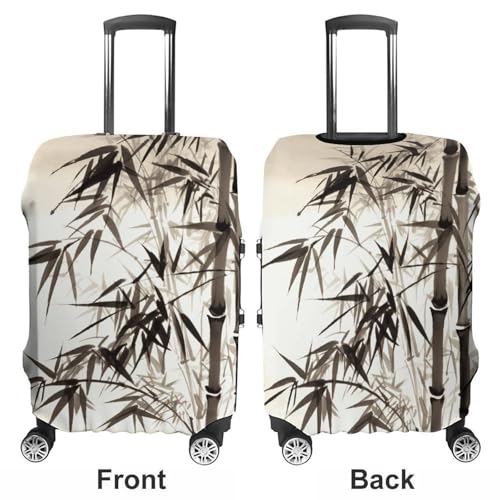 Tree Image Chinese Calligraphy Printed Luggage Cover Protector, Fits 18-32 Inch Luggage3