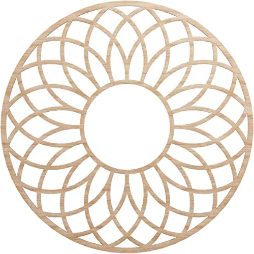 Image of Ekena Millwork 34 inchOD x 11 5 /8 inchID x 1 /4 inchT Cannes Wood Fretwork Pierced Ceiling Medallion, Alder