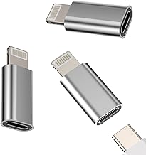 USB C Adapter Lightning Jack Converter Type C Cable Socket (3 Pack) Type-C Female Cables for Apple Male Plug Accessories for iPhone 14 13 12 11 Pro Max 7 8 Plus X SE XS XR for iPad Air