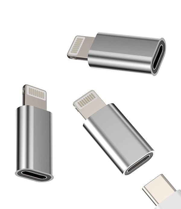 HOYULLI USB C Female to Lightning Male Adapter 3 Pack, Apple MFi Certified, Compatible with iPhone 14, 13, 12, 11, iPad Air, Mini, Pro, USB C to Lightning, 1-Year Warranty by HOYULLI - Used condition - US$7.12