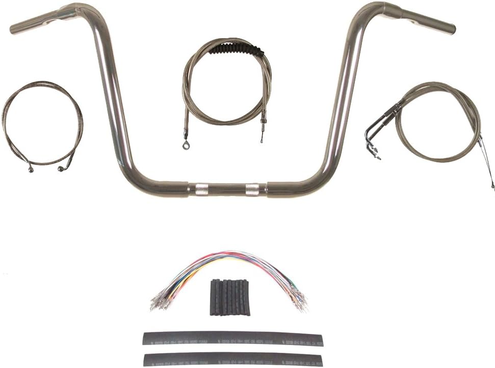 Hill Country Customs 1 1/4" Chrome 14" Ape Hanger Handlebar Kit 1990-1995 Harley Softail - BC-HC-11414C-ST95
