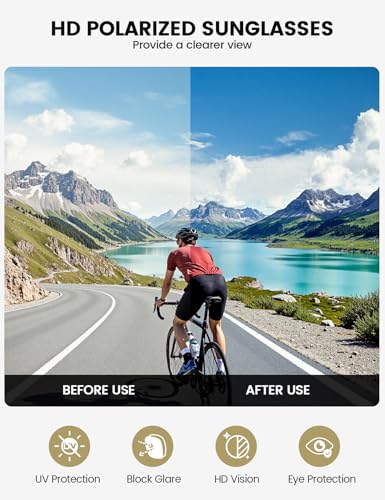 Image of Lamicall 24g Polarized Sports Sunglasses for Men Women - UV400 Protection Sun Glasses for Baseball Running Cycling Fishing