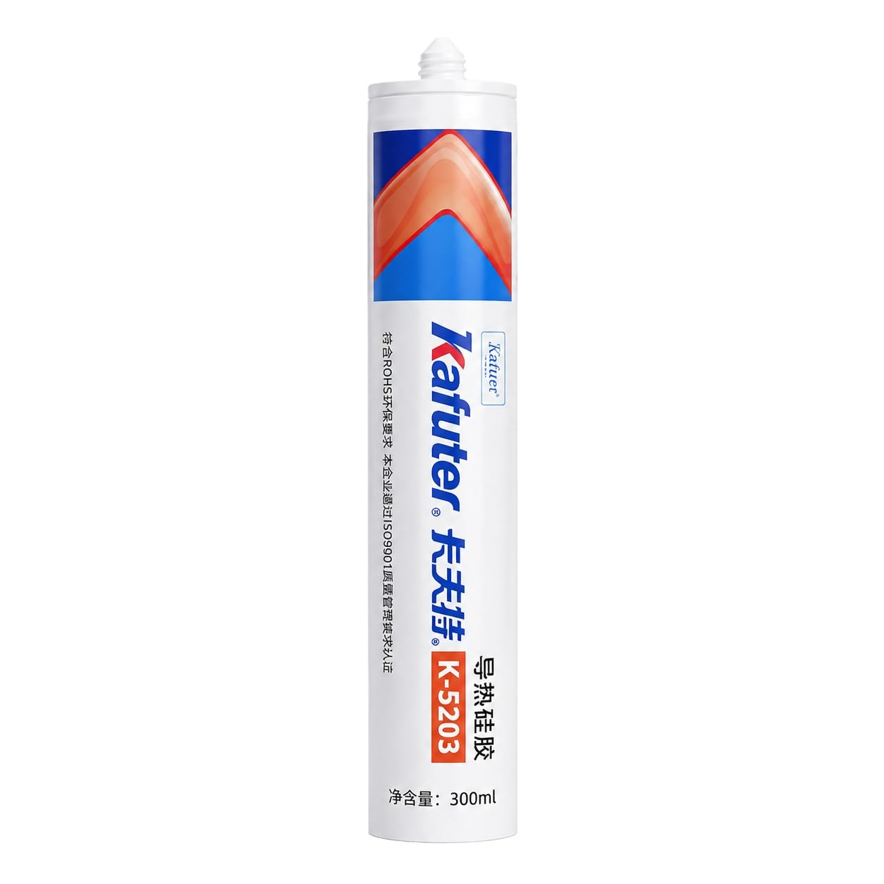 VIDOO Kafuter K-5203 300 ml Przemysłowy Silikonowy Uszczelniacz, Przemysłowy Silikonowy Uszczelniacz, Biały Wkład Termoprzewodzący RTV do Masowej Produkcji