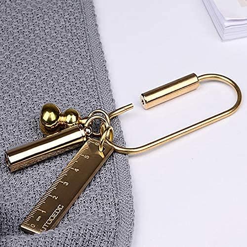 Yunmoxiao 2 Pieces Durable Brass Screw Lock Clip Key Chain Ring Simple Style Car Keychain Brass Key Holder for Men Women - Image 5