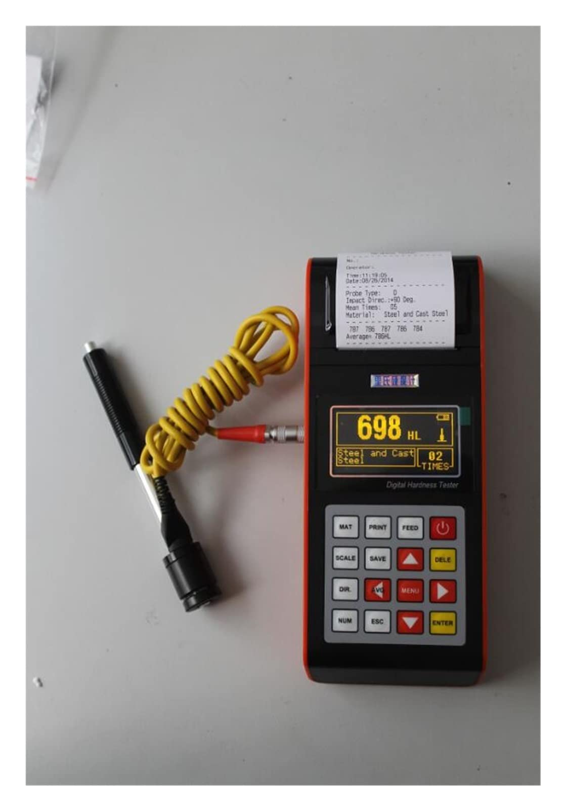 Twardościomierz, Leeb Tester Digital Testerzy twardości przenośny tester z drukarką YHT400 Do metalowego stalowego aluminiowego miedzianego plastiku