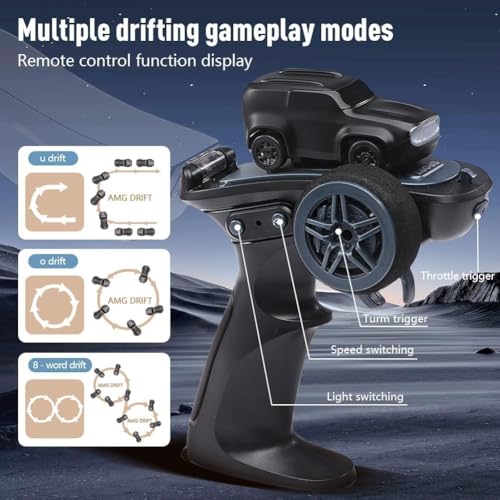 Image of Magicwand R /c Car | 2.4Ghz, 1:64 Scale | Rc Cars, R /c Car Toy, Rc Drifting Cars, Interchangeable Wheel Sleeves, 4 Light & 2 Speed Modes