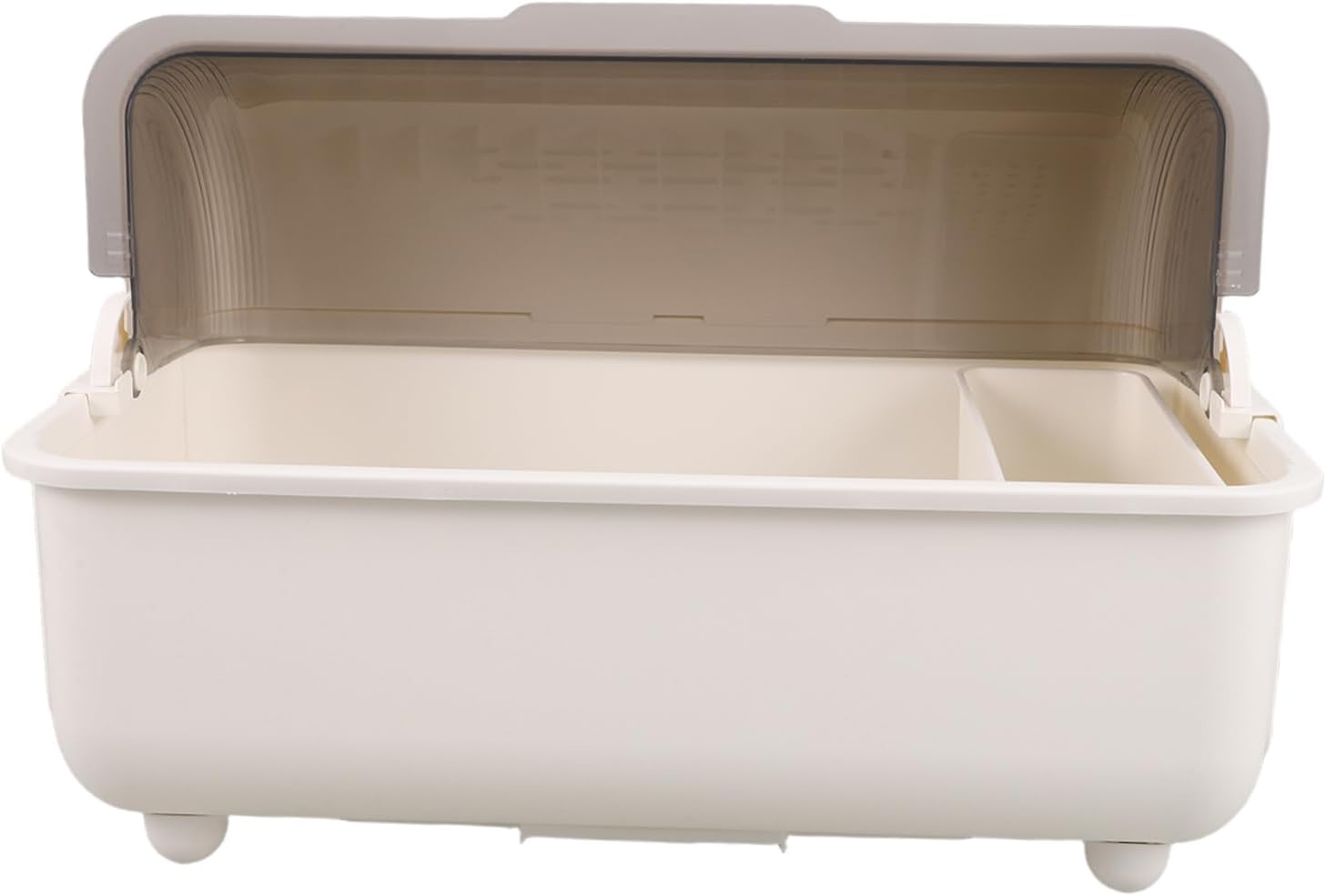 Healifty Dish Storage Rack Silverware Chopstick Container for Countertop Kitchen Utensil Holder Drainage Dustproof Bowl Plate Organizer