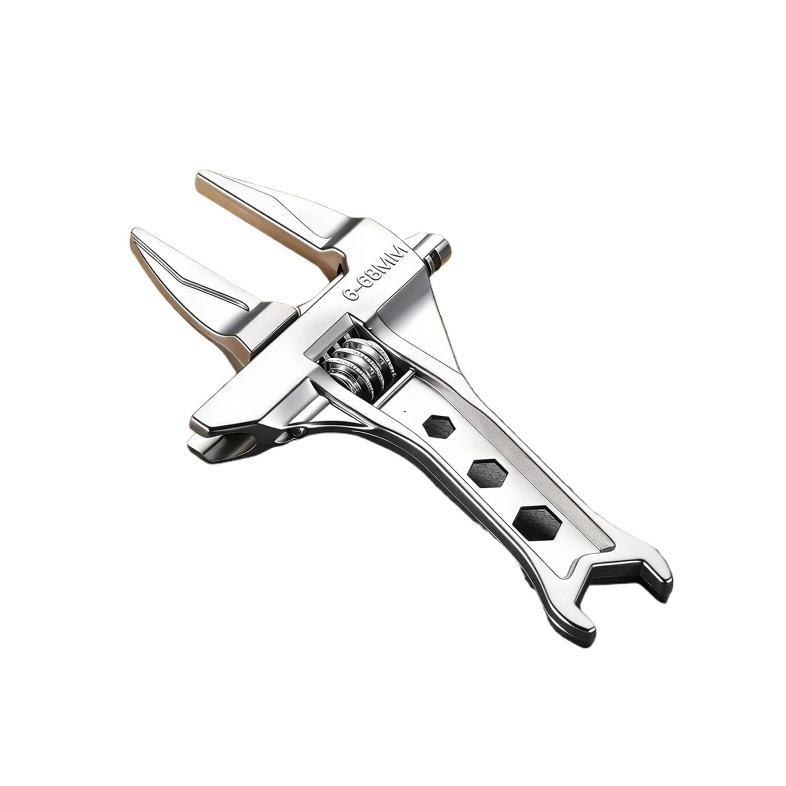 Jzqkxmvnclh Silver Multifunctional Bathroom Wrench Large Opening Adjustable Universal Spanner