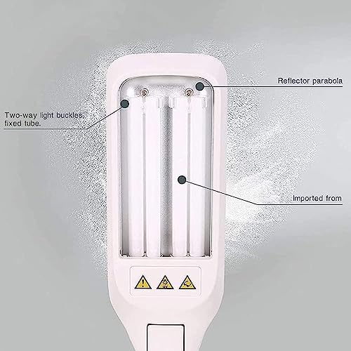 UVB Skin Care Light Therapy Device, 311 nm, luce per fototerapia a banda stretta con timer e display LCD per pelle, corpo e cuoio capelluto, due lampadine incluse