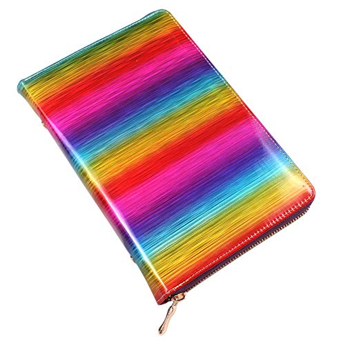 72 Slots Holographic Nail Plates Holder Case Stamping Templates Organizer Square &amp; Round Printing Molds Collection Manicure Tool Accessorie (Rainbow)