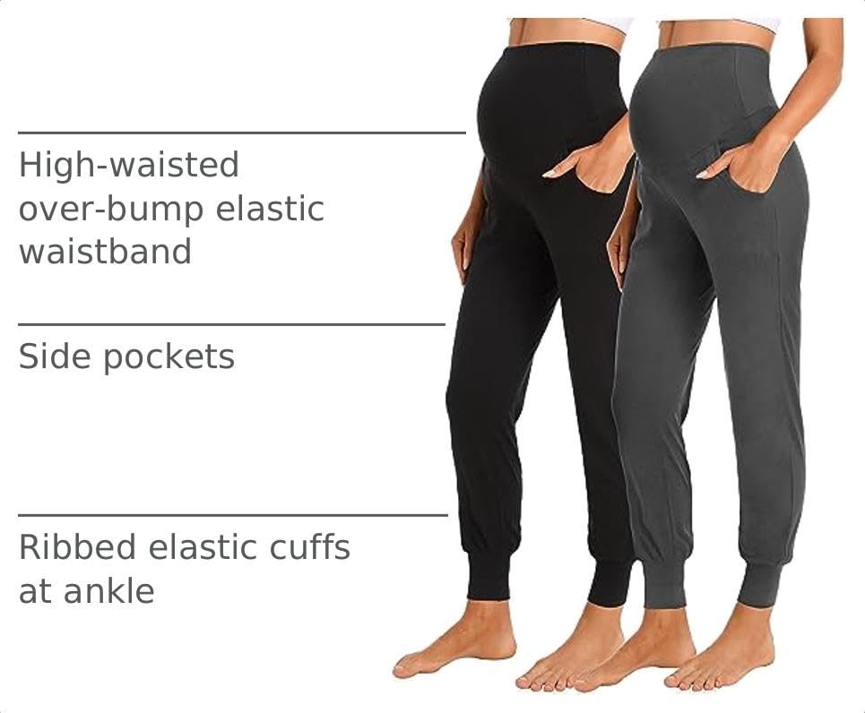 Image of V VOCNI Women's Maternity Joggers Pants Pregnancy Sweatpants
